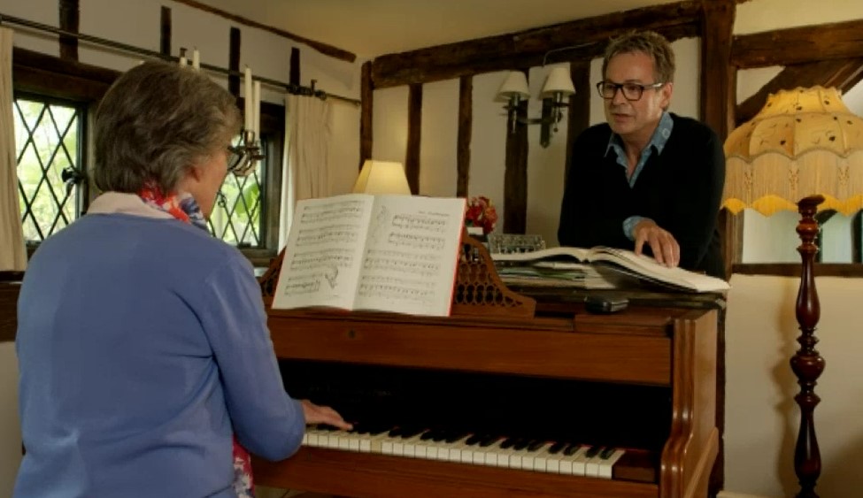 Dee Hart Dyke Playing the piano Dee Hart Dyke Playing the piano