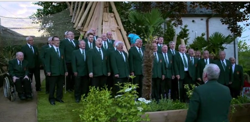 A Local choir sings in the garden A Local choir sings in the garden