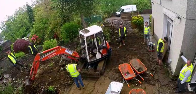 A digger is needed for the garden A digger is needed for the garden