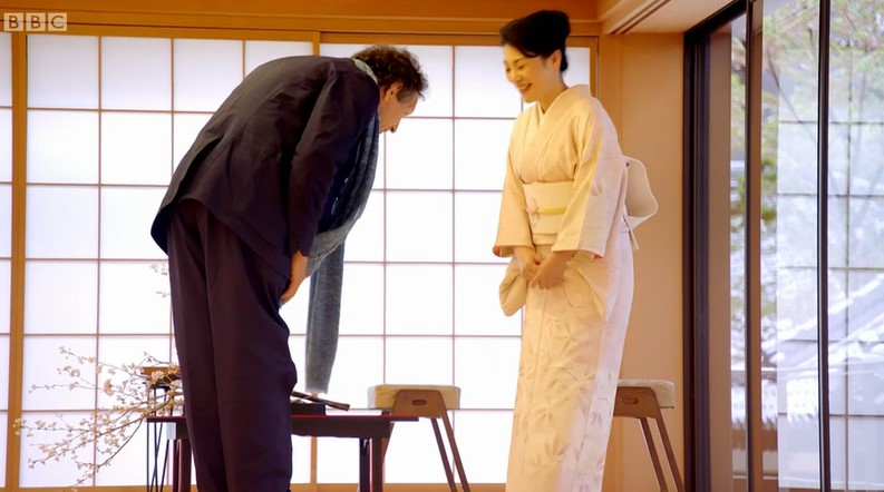 Monty and Senko Ikenobo, Deputy Head Mistress.