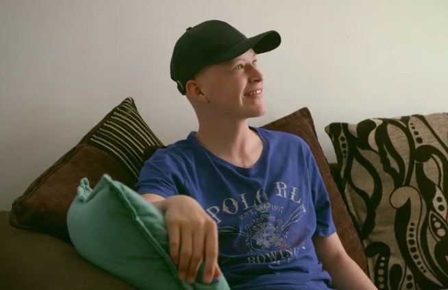 Harri on the sofa