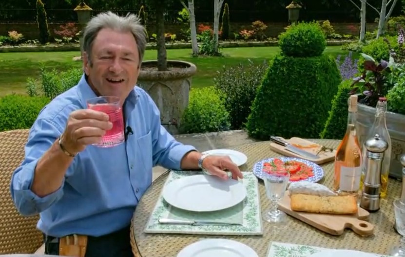 Alan Titchmarsh drinking gin